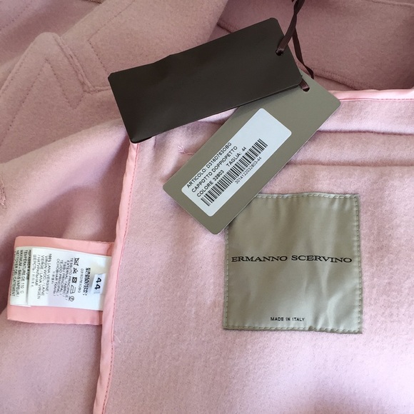 ERMANNO SCERVINO Pink double-breasted embellished coat - Picture 8 of 8